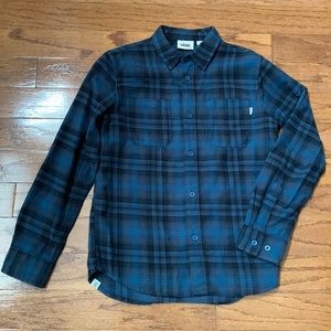 Vans long sleeve plaid flannel button down